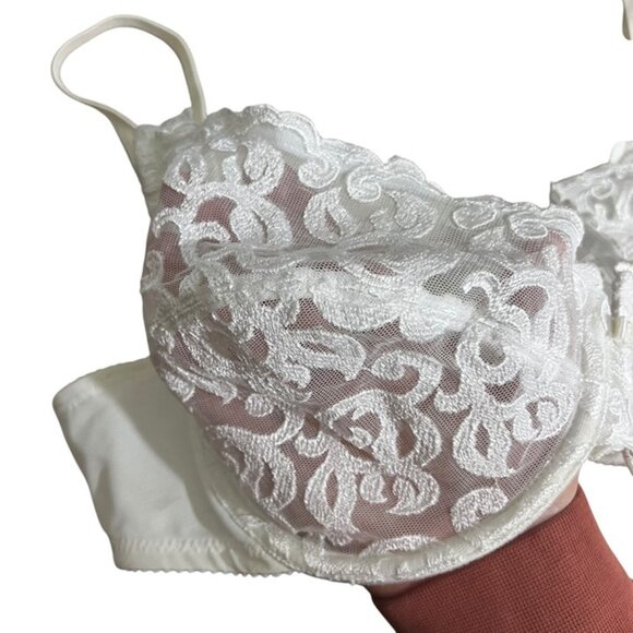 Wacoal bra 38C white lace Arabesque sheer lace not padded or lined - Picture 2 of 6